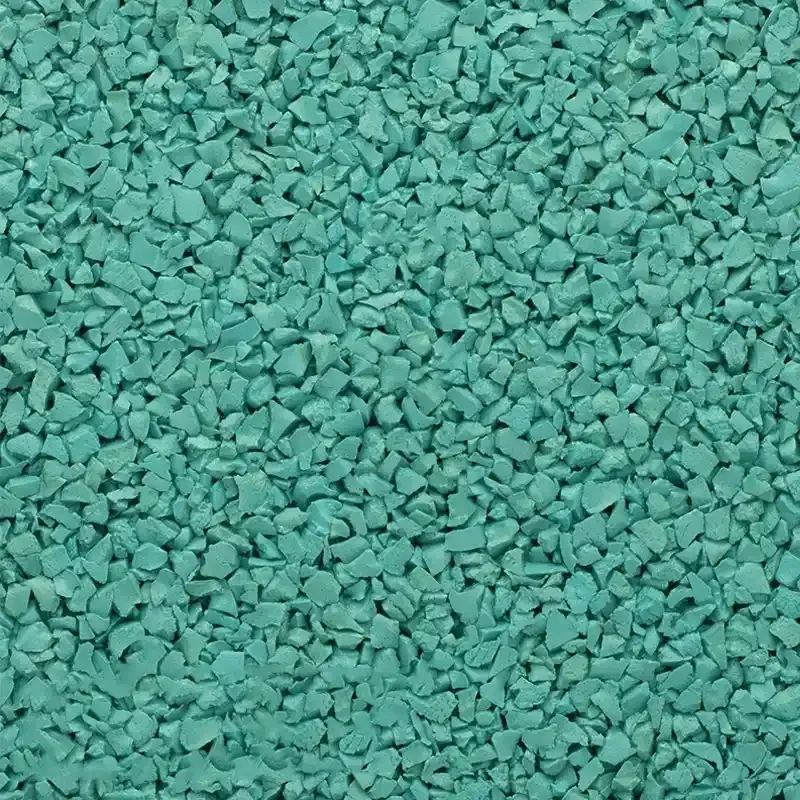 Teal EPDM rubber granules