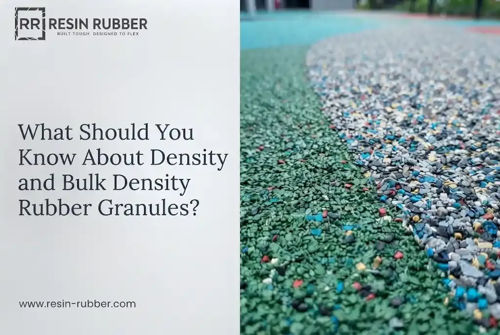 Featured image for the blog post explaining density and bulk density in rubber granules